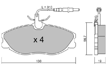 Комплект тормозных колодок (AISIN: BPPE-1018)